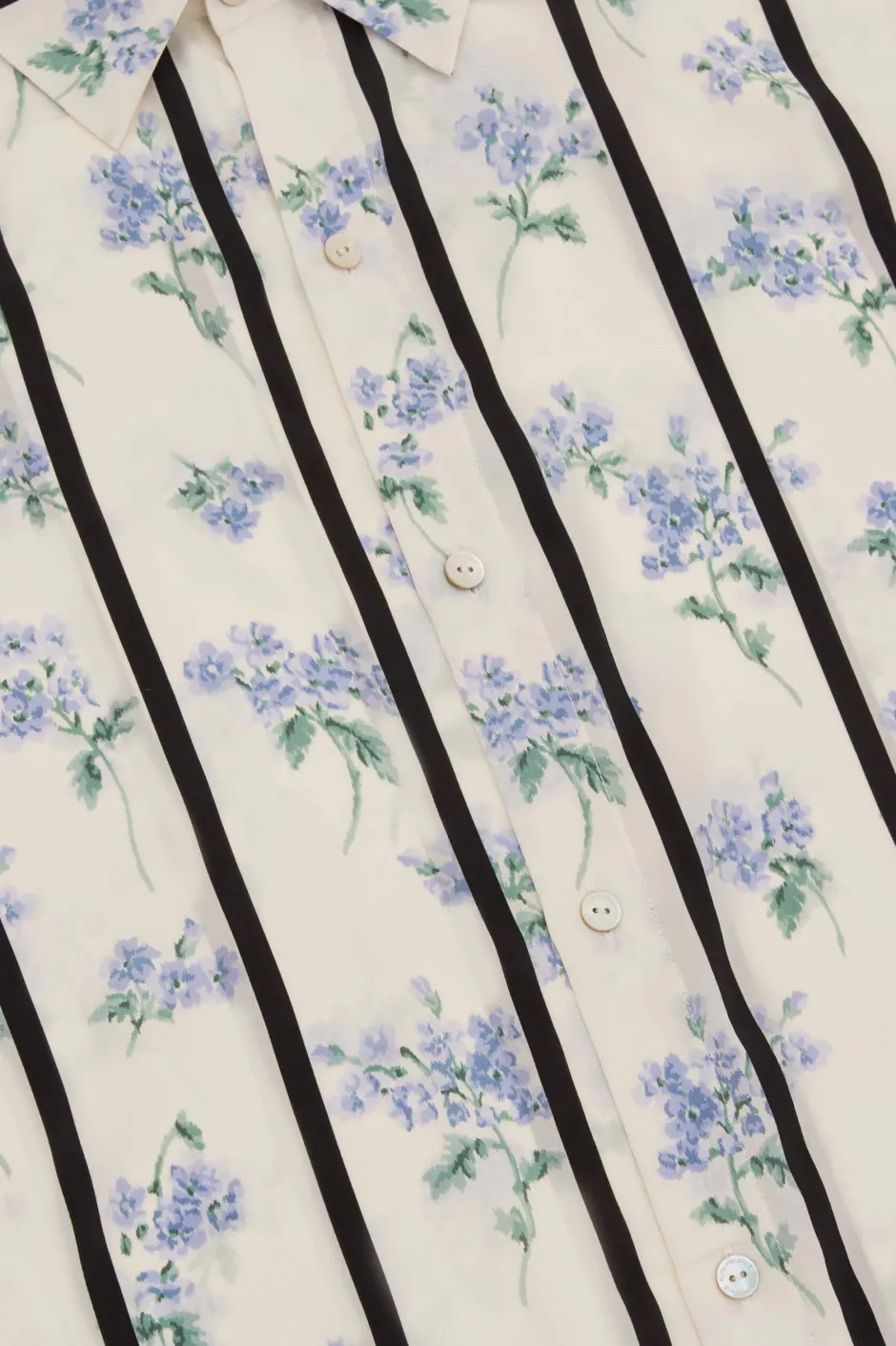 Clearance Olivia von Halle Alabama Hypnos Stripe Pajamasin Silk Crêpe de Chine Ivory