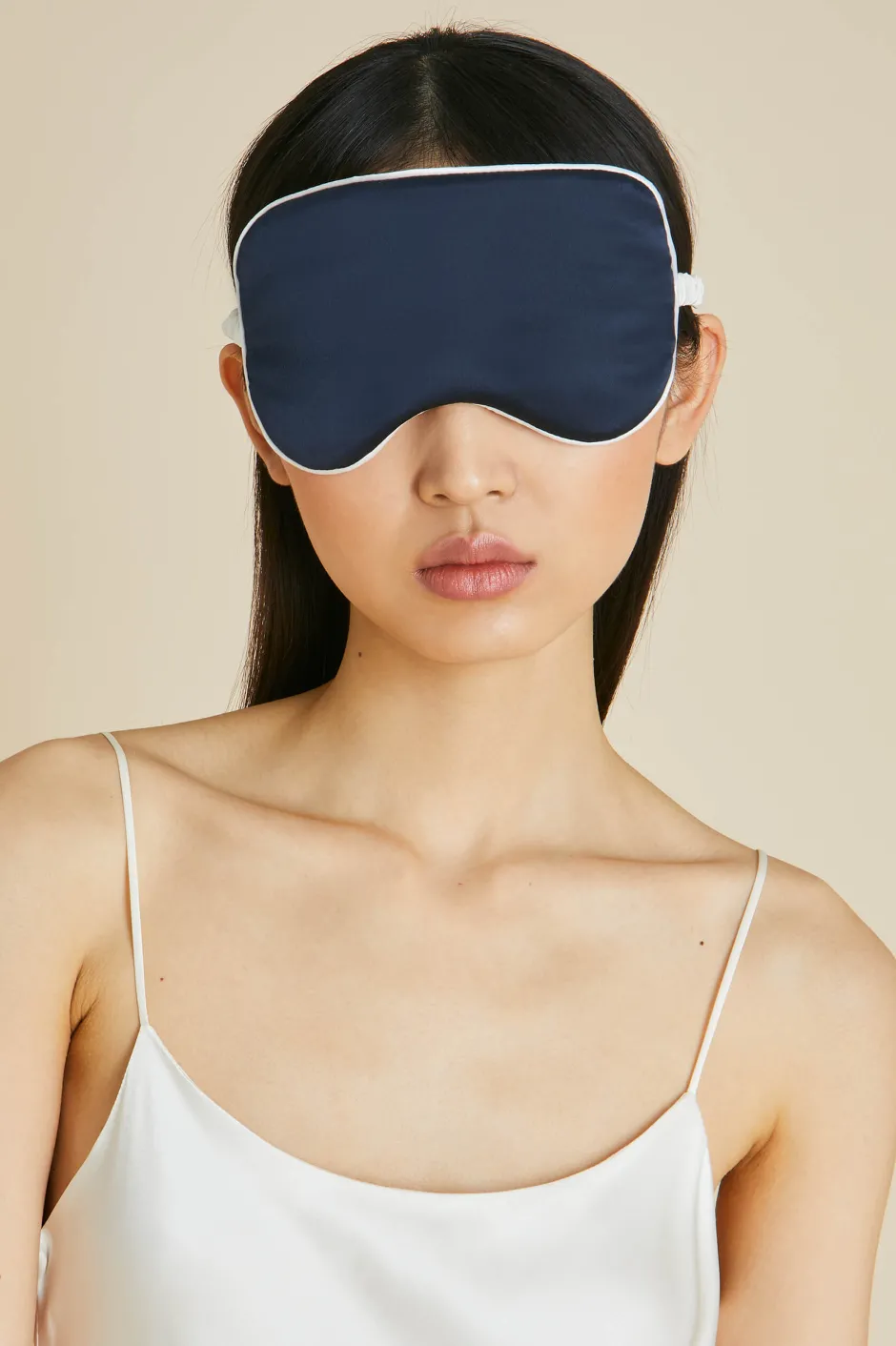 audrey_navy_ivory_eye_maskin_silk_satin_4.webp Cheap Olivia von Halle Audrey Ivory Eye Maskin Silk Satin Navy