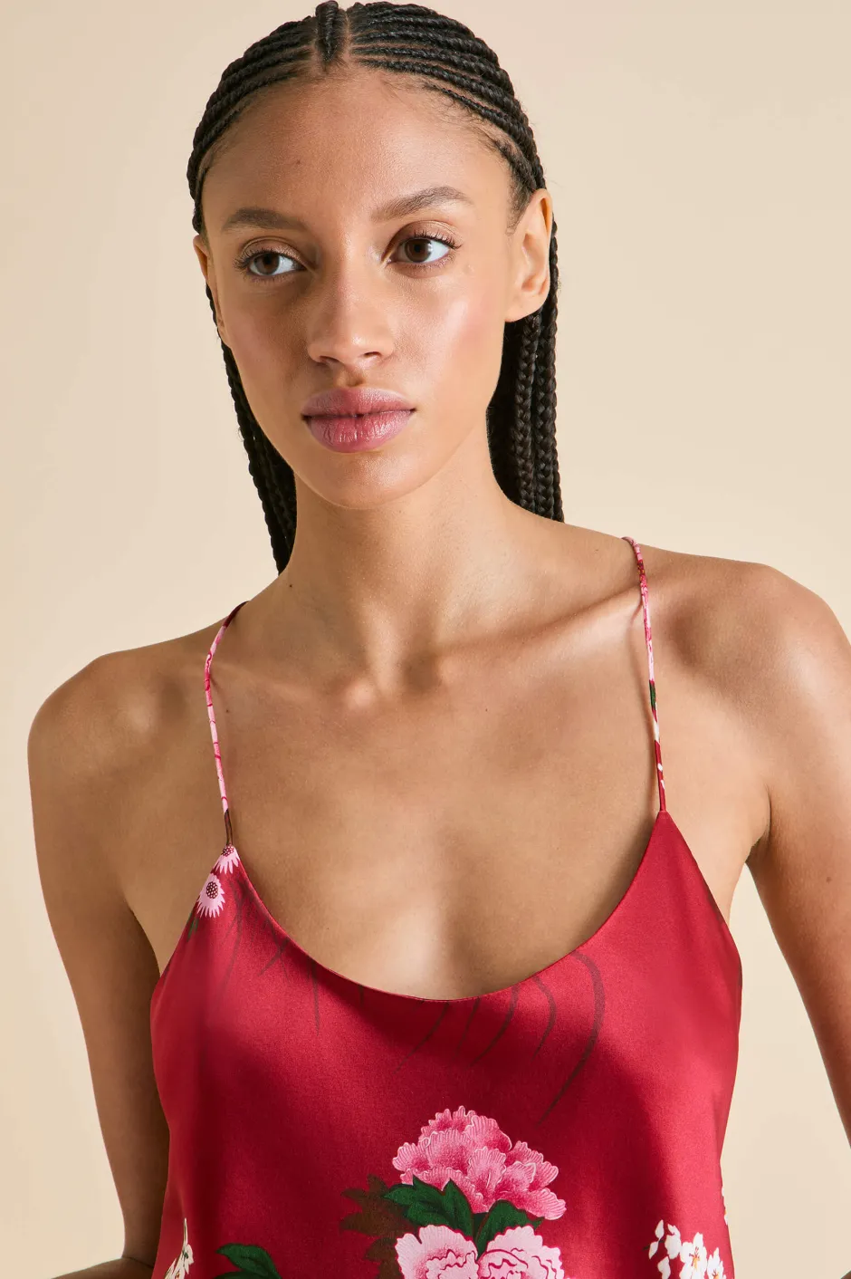 bella_tardieu_red_floral_camisole_setin_silk_satin_3.webp Online Olivia von Halle Bella Tardieu Floral Camisole Setin Silk Satin Red