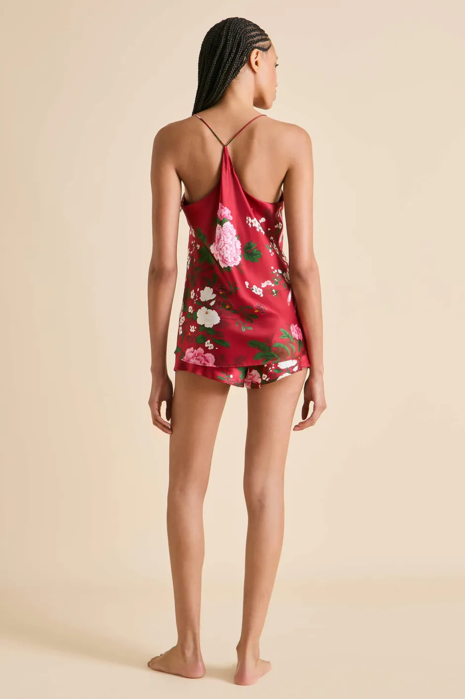 bella_tardieu_red_floral_camisole_setin_silk_satin_4.webp Online Olivia von Halle Bella Tardieu Floral Camisole Setin Silk Satin Red