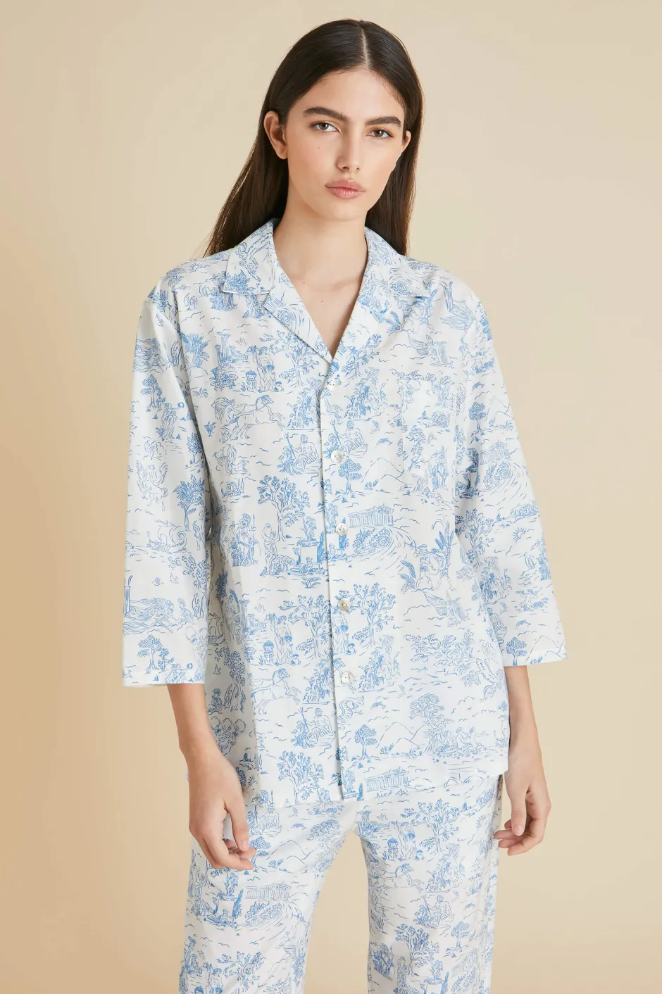 casablanca_eros_ivory_toile_de_jouy_pajamasin_cottonsilk_3.webp Flash Sale Olivia von Halle Casablanca Eros Toile de Jouy Pajamasin Cotton-Silk Ivory