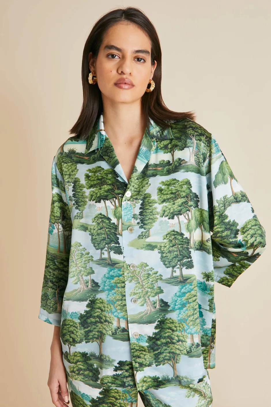 casablanca_hyde_park_green_pajamasin_silk_satin_3.webp Outlet Olivia von Halle Casablanca Hyde Park Pajamasin Silk Satin Green