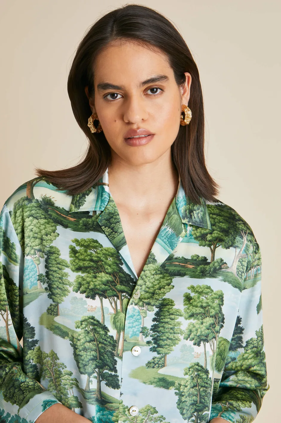 casablanca_hyde_park_green_pajamasin_silk_satin_4.webp Outlet Olivia von Halle Casablanca Hyde Park Pajamasin Silk Satin Green