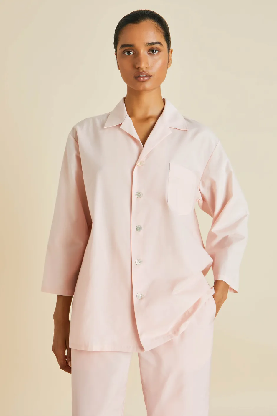casablanca_pink_pajamasin_cottonsilk_2.webp Online Olivia von Halle Casablanca Pink Pajamasin Cotton-Silk