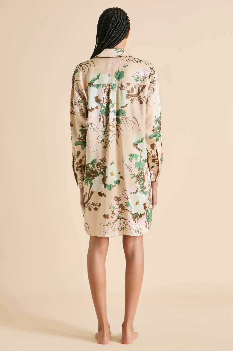 celeste_tirtoff_cream_floral_nightshirtin_silk_satin_3.webp Best Sale Olivia von Halle Celeste Tirtoff Floral Nightshirtin Silk Satin Cream
