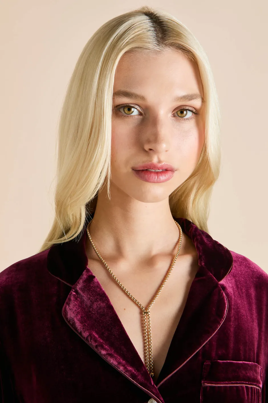 coco_burgundy_pyjamasin_silk_velvet_3.webp New Olivia von Halle Coco Pyjamasin Silk Velvet Burgundy