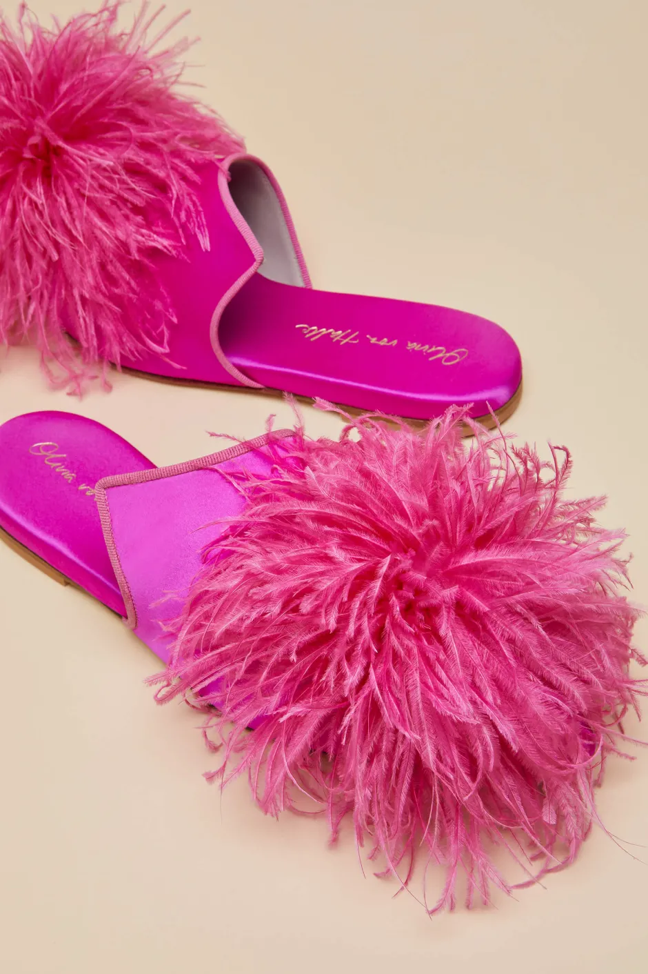 contessa_madame_pinkslippersin_silk_feather_2.webp Outlet Olivia von Halle Contessa Madame PinkSlippersin Silk Feather
