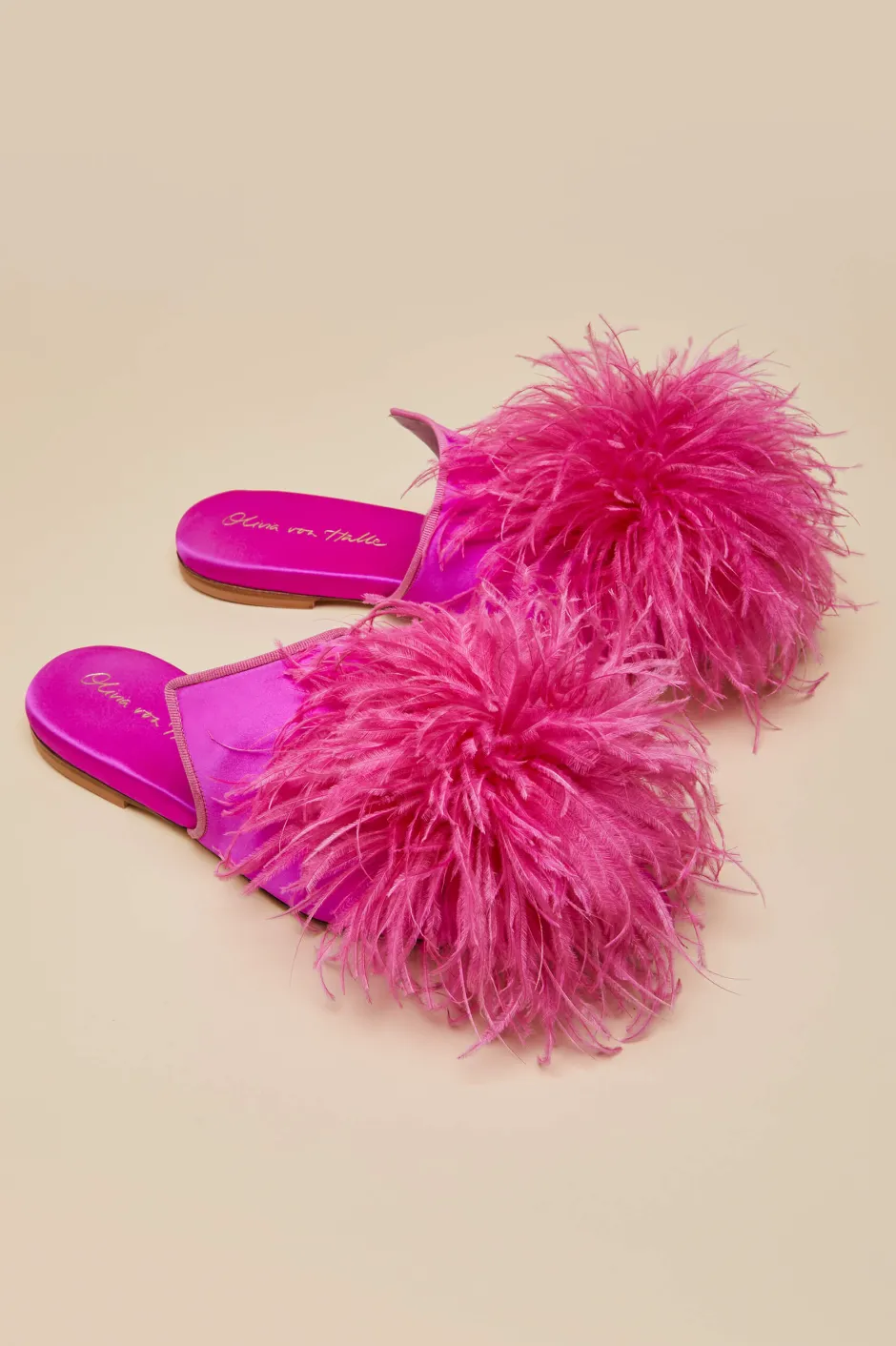 contessa_madame_pinkslippersin_silk_feather_3.webp Outlet Olivia von Halle Contessa Madame PinkSlippersin Silk Feather