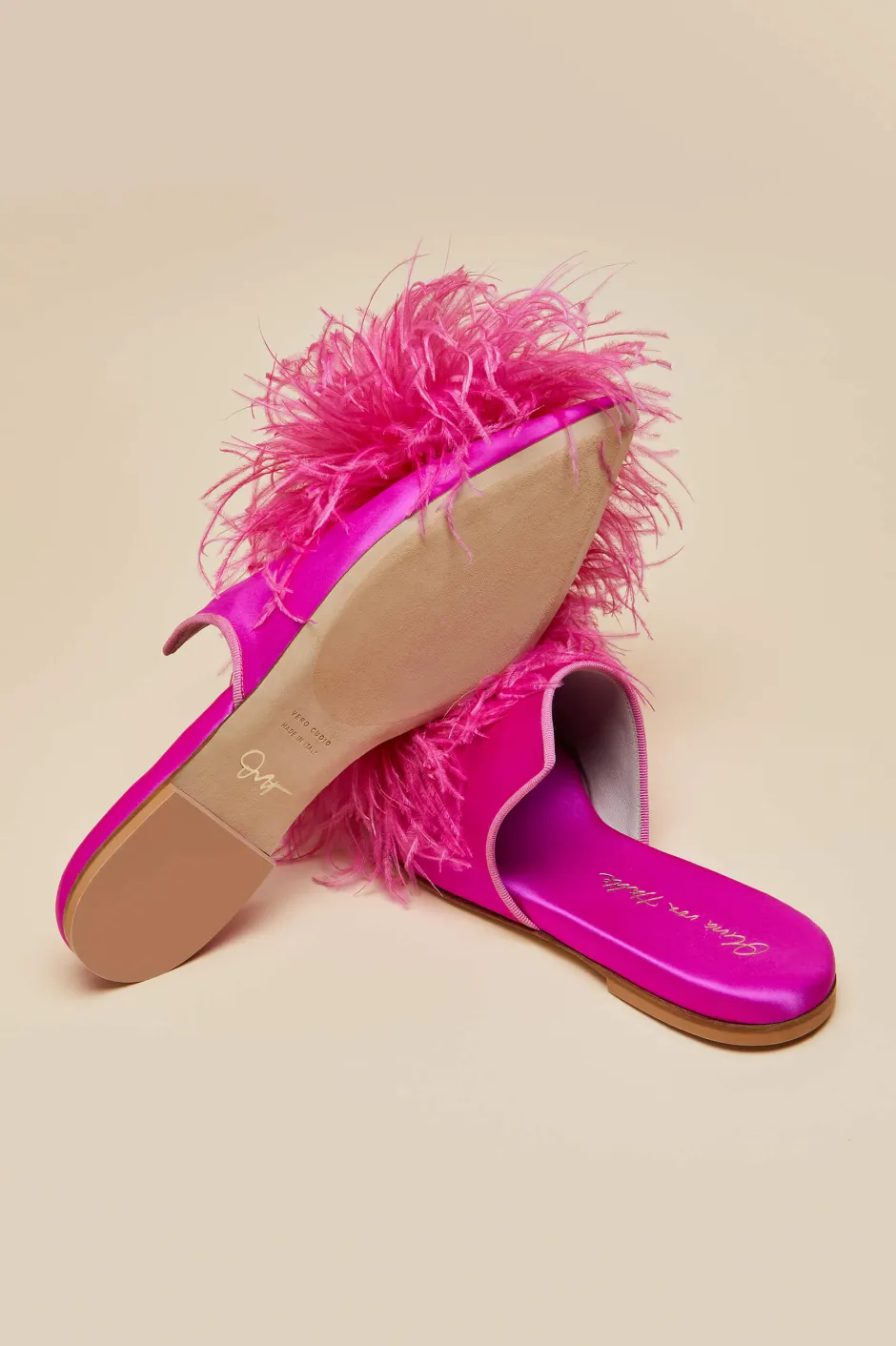 contessa_madame_pinkslippersin_silk_feather_5.webp Outlet Olivia von Halle Contessa Madame PinkSlippersin Silk Feather