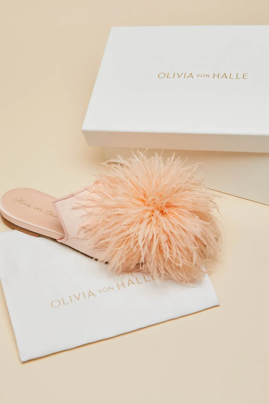 contessa_minnie_orangeslippersin_silk_feather_6.webp Discount Olivia von Halle Contessa Minnie OrangeSlippersin Silk Feather