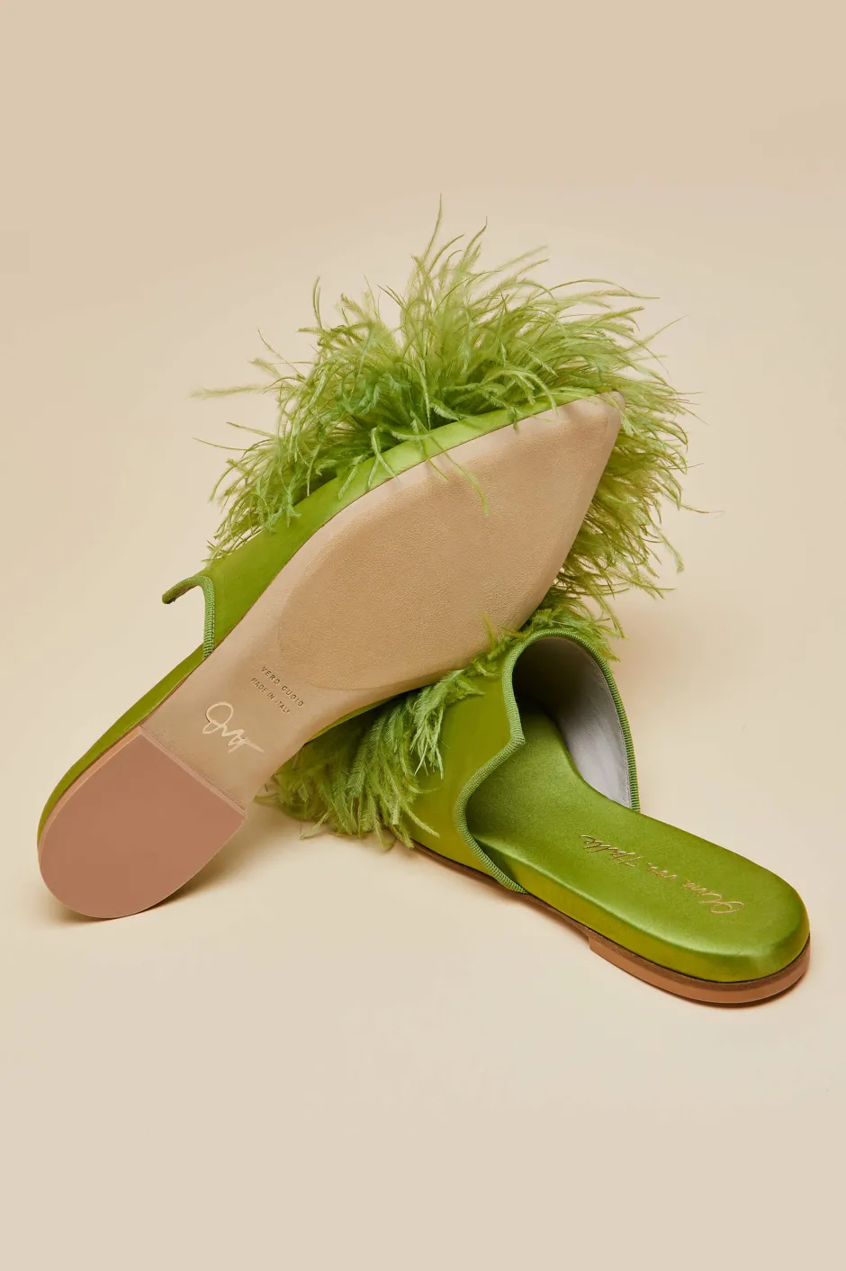 contessa_niko_greenslippersin_silk_feather_5.webp Cheap Olivia von Halle Contessa Niko GreenSlippersin Silk Feather