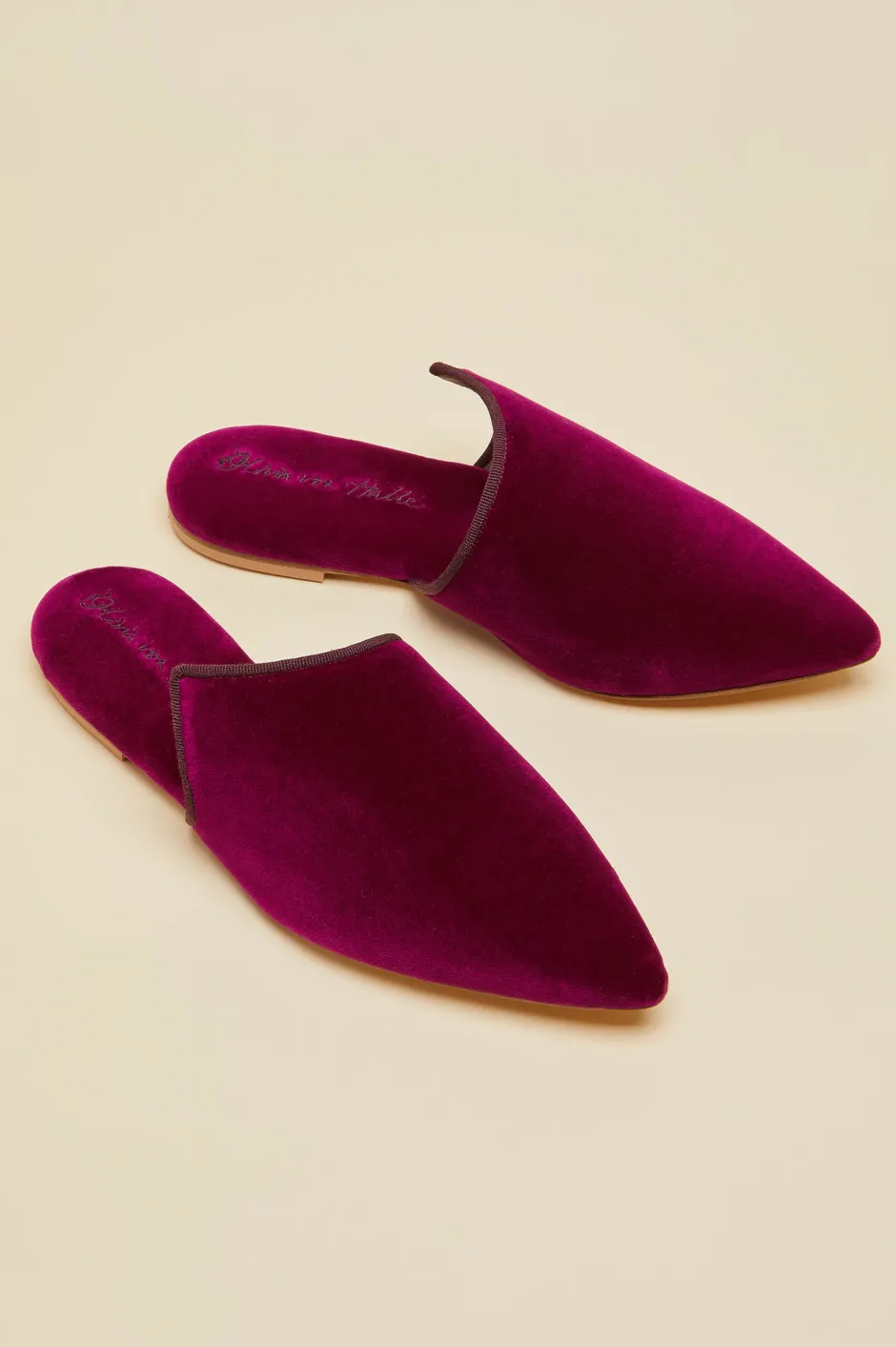 contessa_pasha_pink_slippersin_velvet_3.webp New Olivia von Halle Contessa Pasha Pink Slippersin Velvet