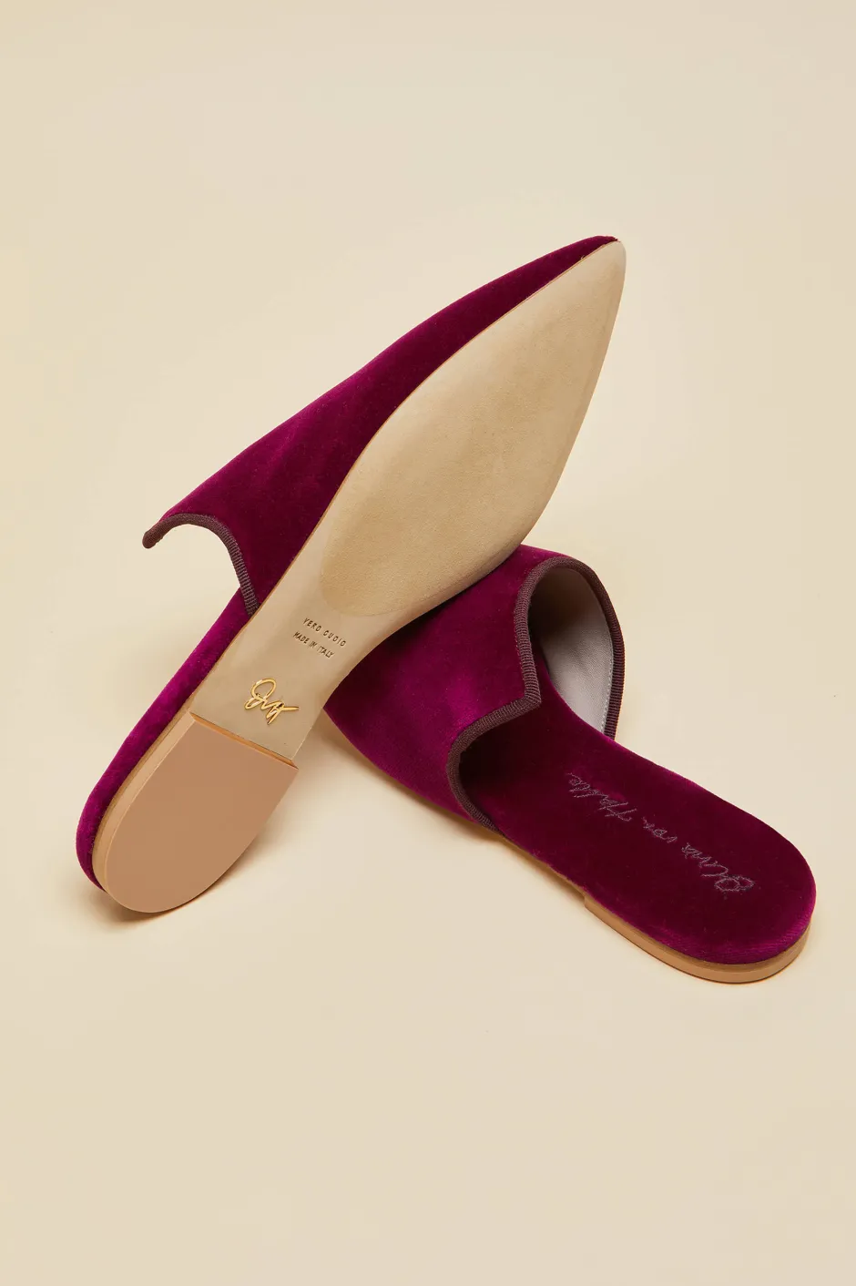 contessa_pasha_pink_slippersin_velvet_5.webp New Olivia von Halle Contessa Pasha Pink Slippersin Velvet