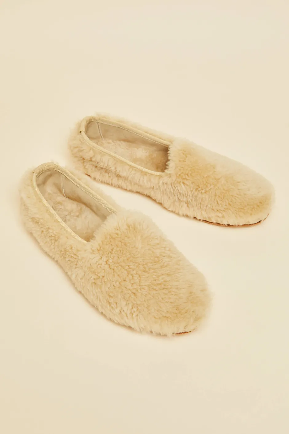 dolly_caramel_slippersin_merino_wool_2.webp Online Olivia von Halle Dolly Caramel Slippersin Merino Wool