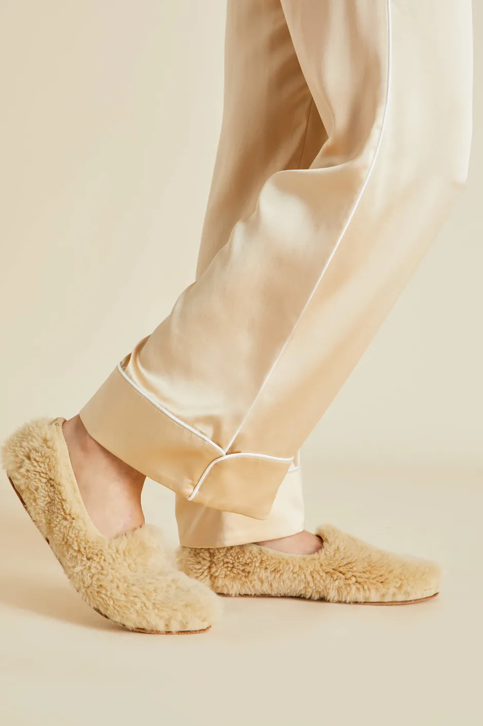 dolly_caramel_slippersin_merino_wool_4.webp Online Olivia von Halle Dolly Caramel Slippersin Merino Wool