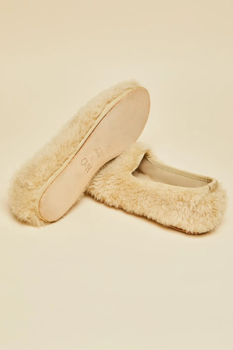 dolly_caramel_slippersin_merino_wool_5.webp Online Olivia von Halle Dolly Caramel Slippersin Merino Wool