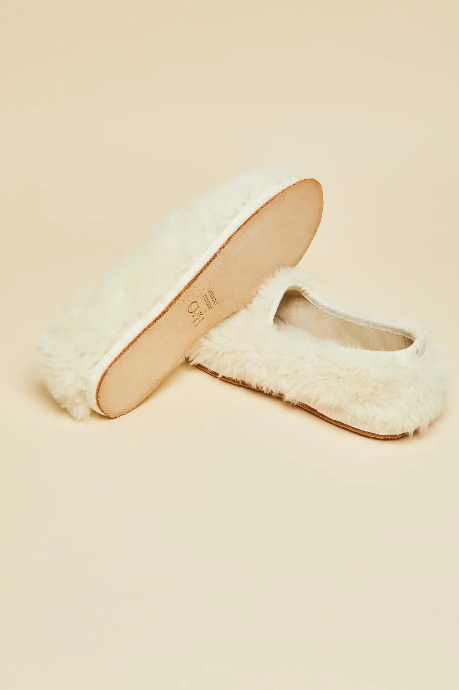 dolly_ivory_slippersin_merino_wool_5.webp Sale Olivia von Halle Dolly Ivory Slippersin Merino Wool