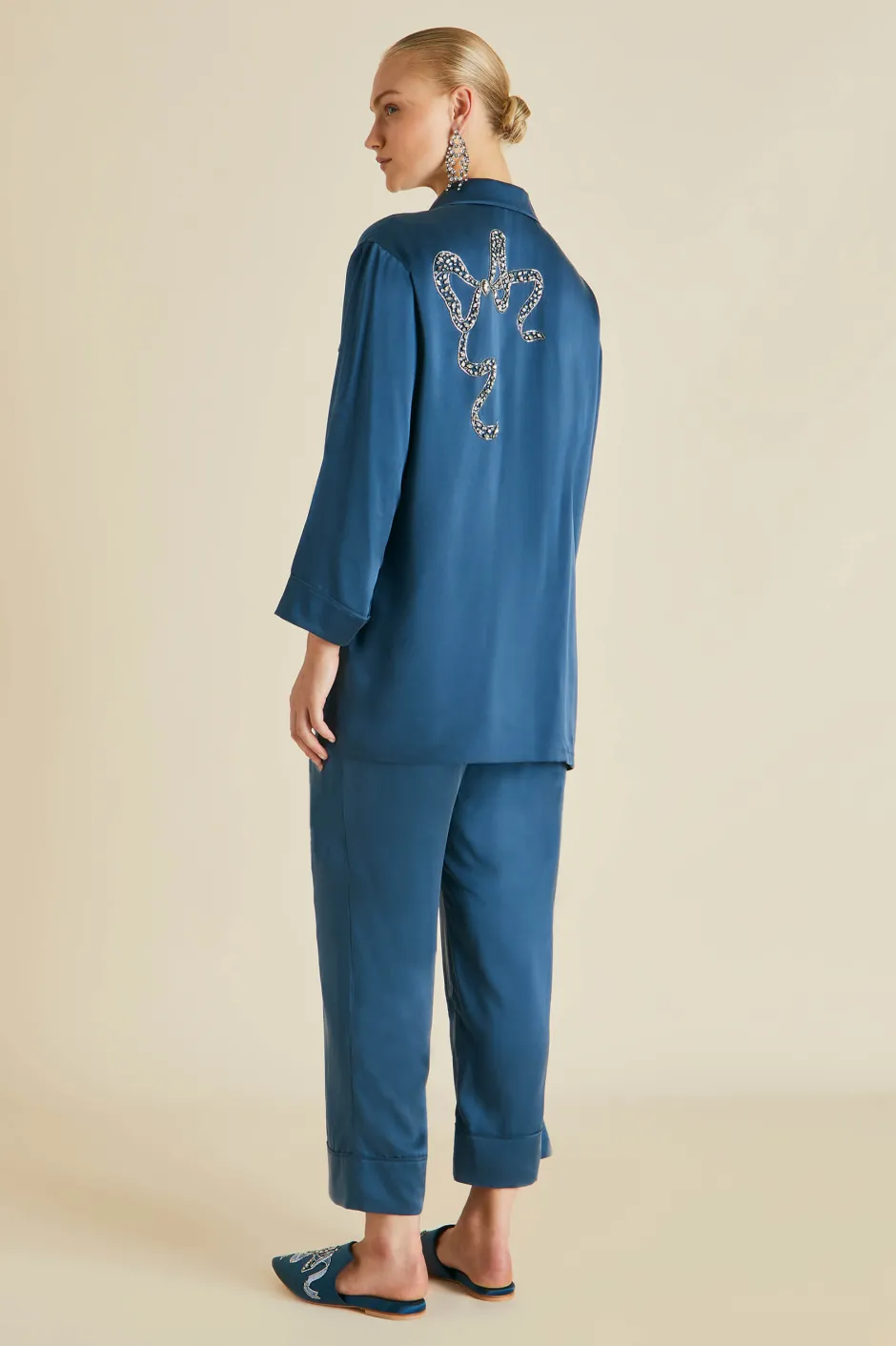 fifi_grace_blue_embellished_pajamasin_silk_satin_3.webp Cheap Olivia von Halle Fifi Grace Blue Embellished Pajamasin Silk Satin