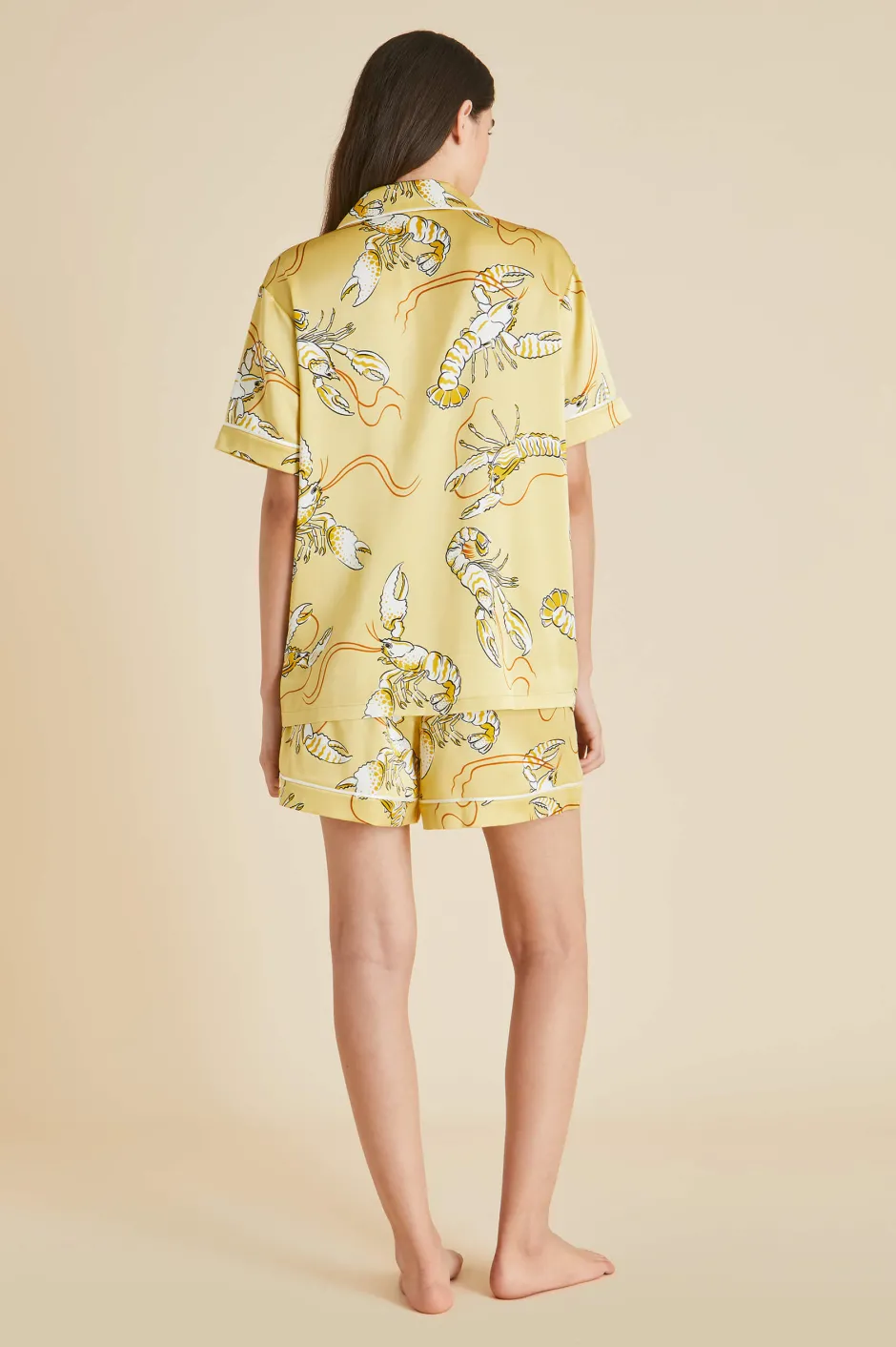 ingo_perseus_yellow_lobster_pajamasin_silk_satin_2.webp Outlet Olivia von Halle Ingo Perseus Lobster Pajamasin Silk Satin Yellow