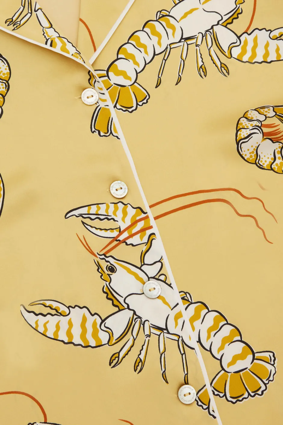 ingo_perseus_yellow_lobster_pajamasin_silk_satin_5.webp Outlet Olivia von Halle Ingo Perseus Lobster Pajamasin Silk Satin Yellow