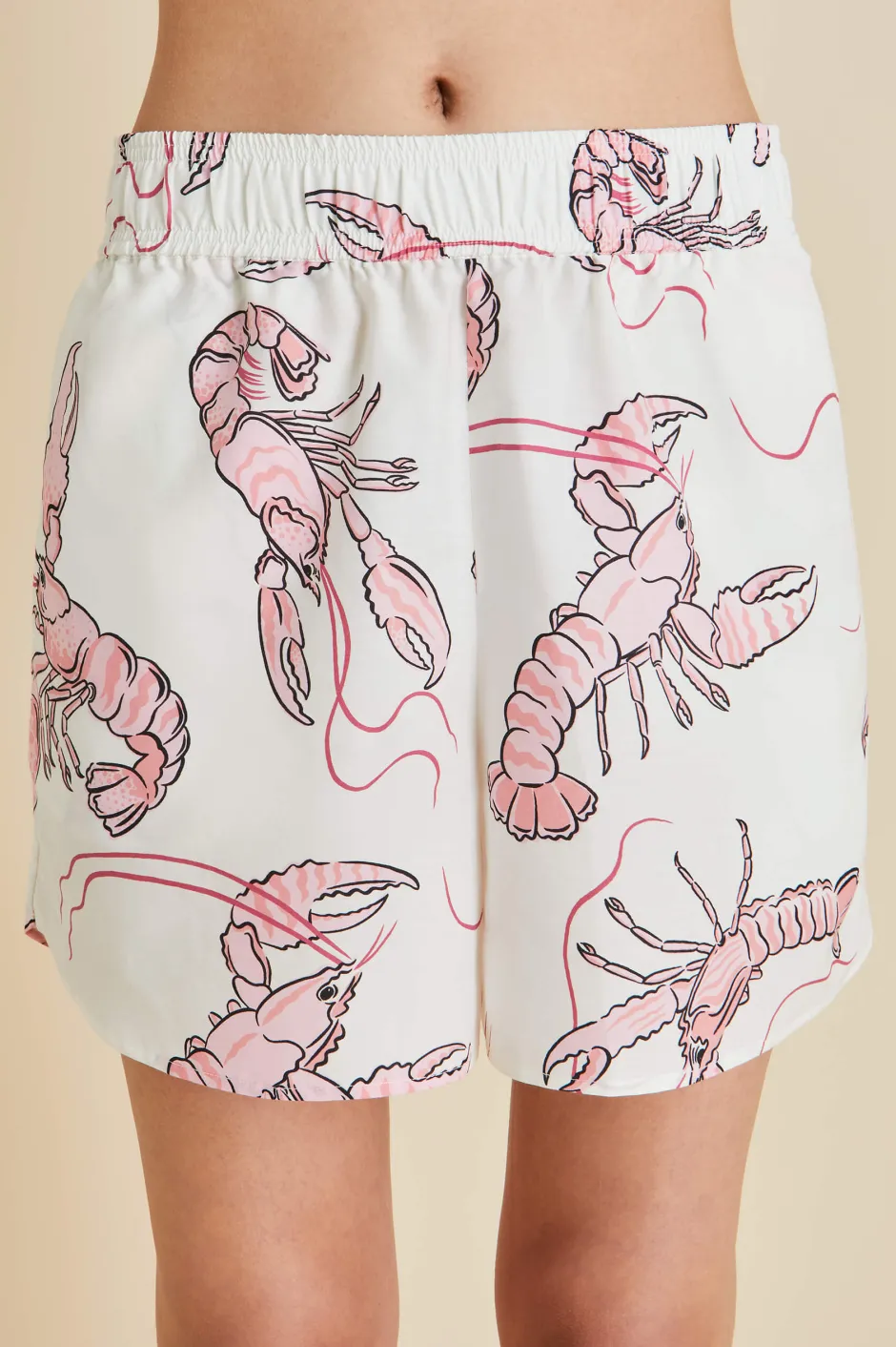 kick_prometheus_pink_lobster_pajamasin_cottonsilk_4.webp Shop Olivia von Halle Kick Prometheus Lobster Pajamasin Cotton-Silk Pink
