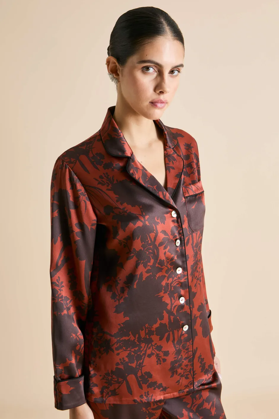 lila_lalanne_burgundy_floral_pajamasin_silk_satin_2.webp Clearance Olivia von Halle Lila Lalanne Burgundy Floral Pajamasin Silk Satin Brown