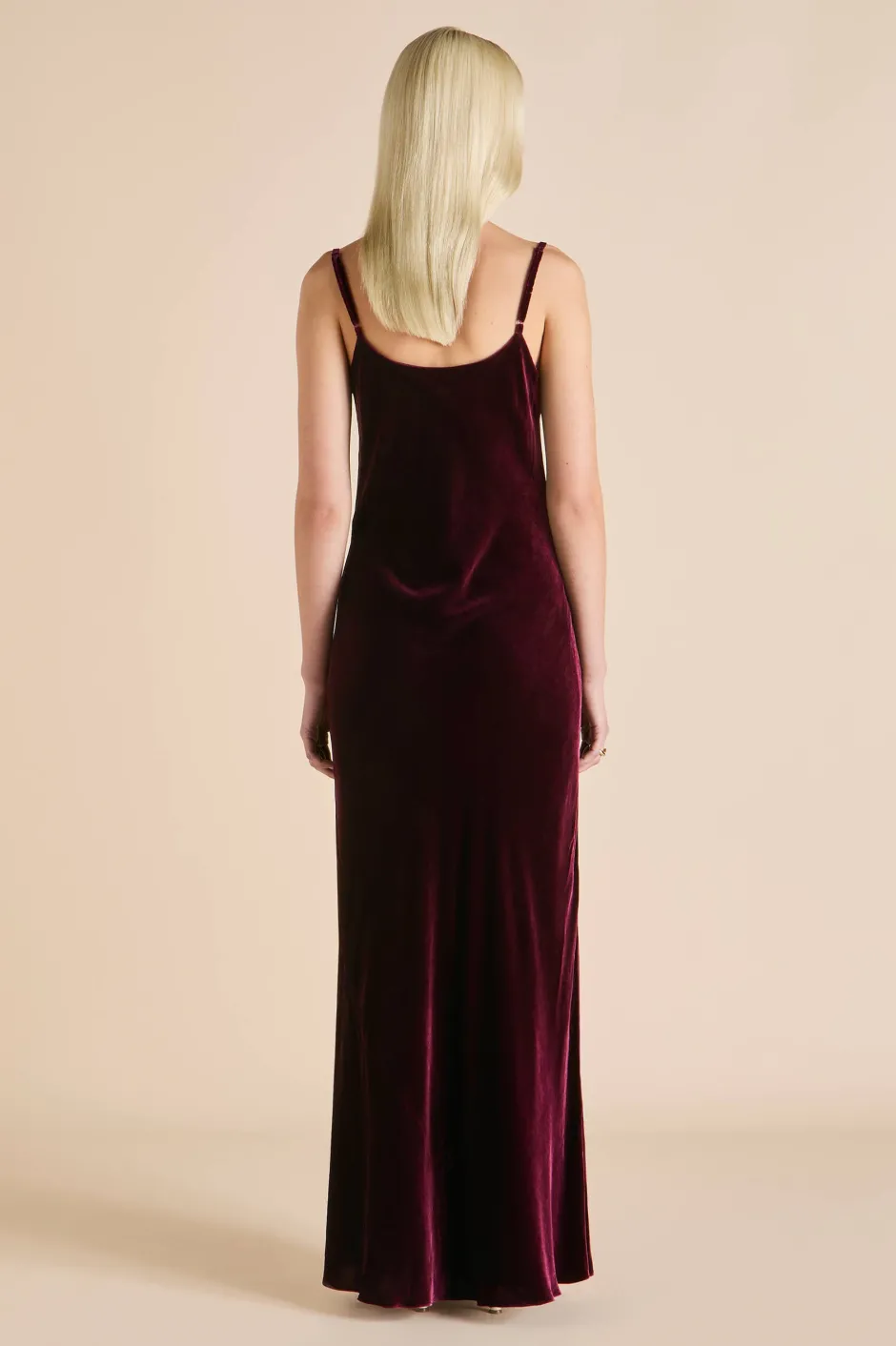 olympia_burgundy_dressin_silk_velvet_4.webp Clearance Olivia von Halle Olympia Dressin Silk Velvet Burgundy