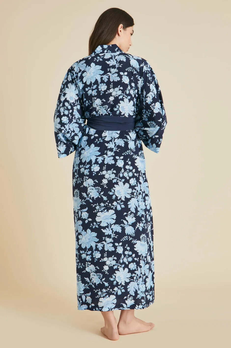 Online Olivia von Halle Queenie Alcides Floral Robein Silk Crêpe de Chine Blue