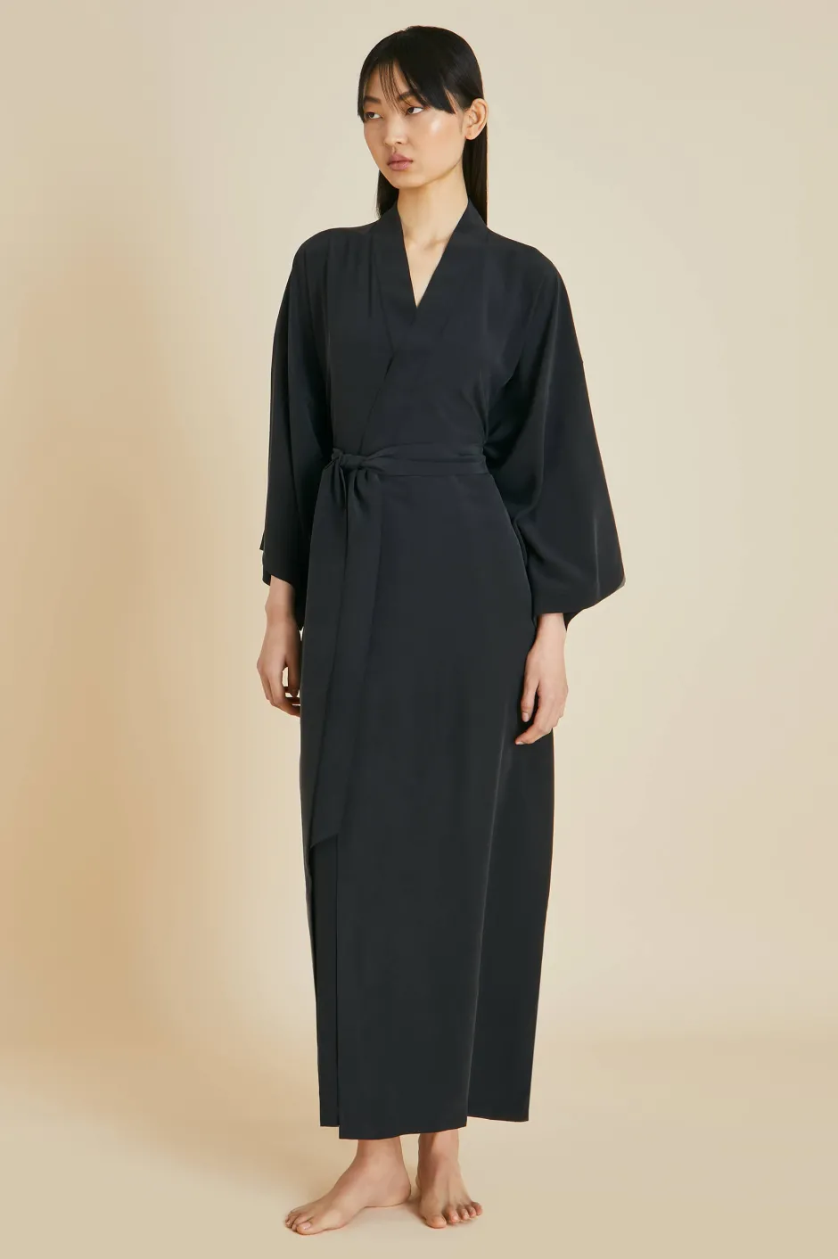 queenie_black_robein_silk_crpe_de_chine_2.webp Discount Olivia von Halle Queenie Robein Silk Crêpe de Chine Black