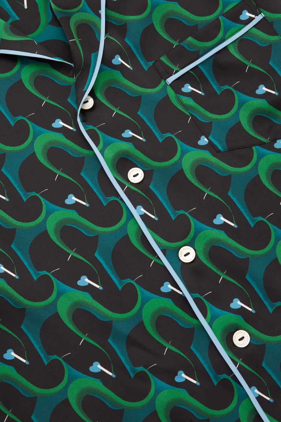 yves_colette_green_figure_pajamasin_silk_satin_7.webp Shop Olivia von Halle Yves Colette Figure Pajamasin Silk Satin Green