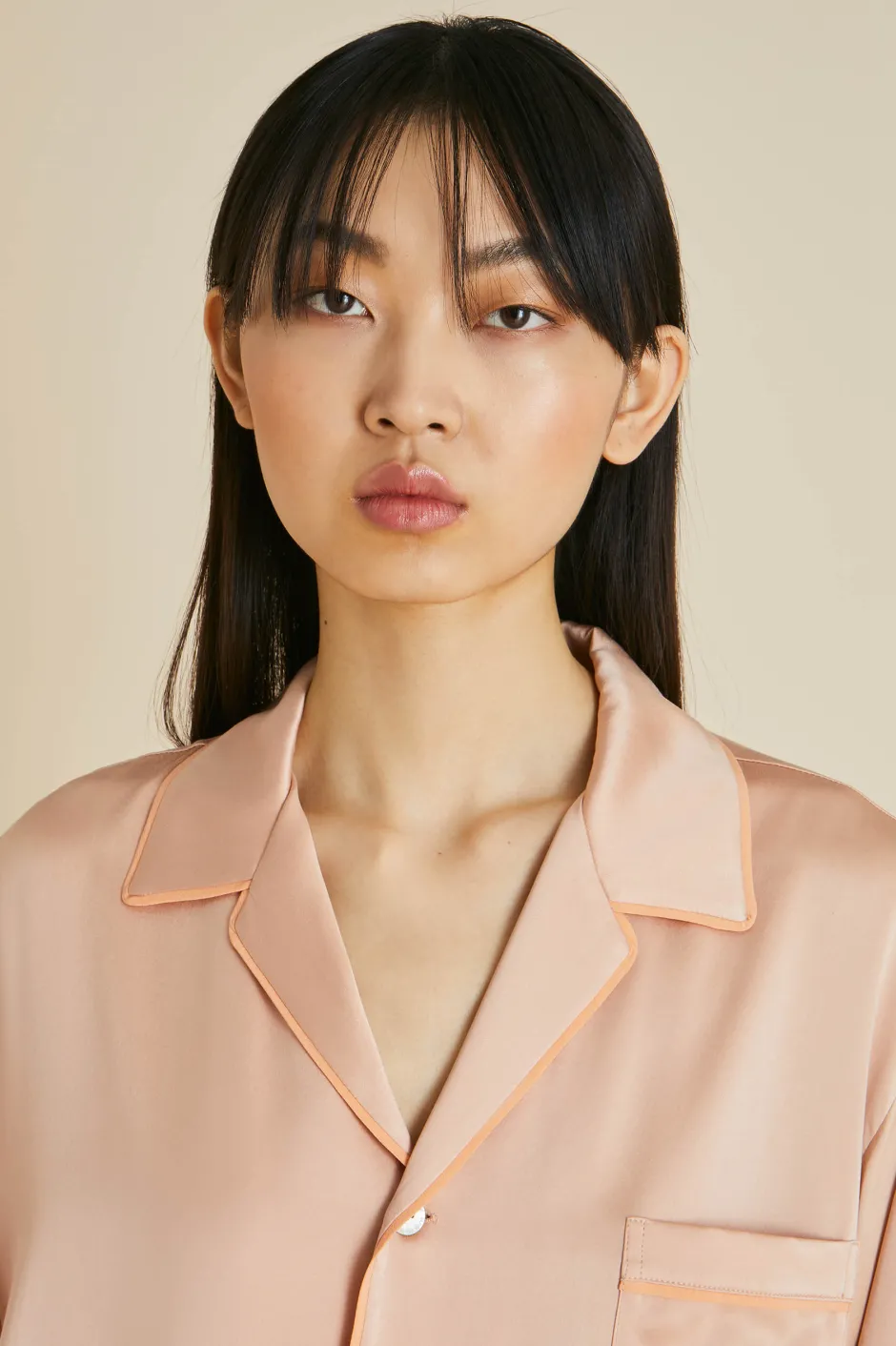 yves_shell_pink_pajamasin_sandwashed_silk_2.webp Best Sale Olivia von Halle Yves Shell Pajamasin Sandwashed Silk Pink