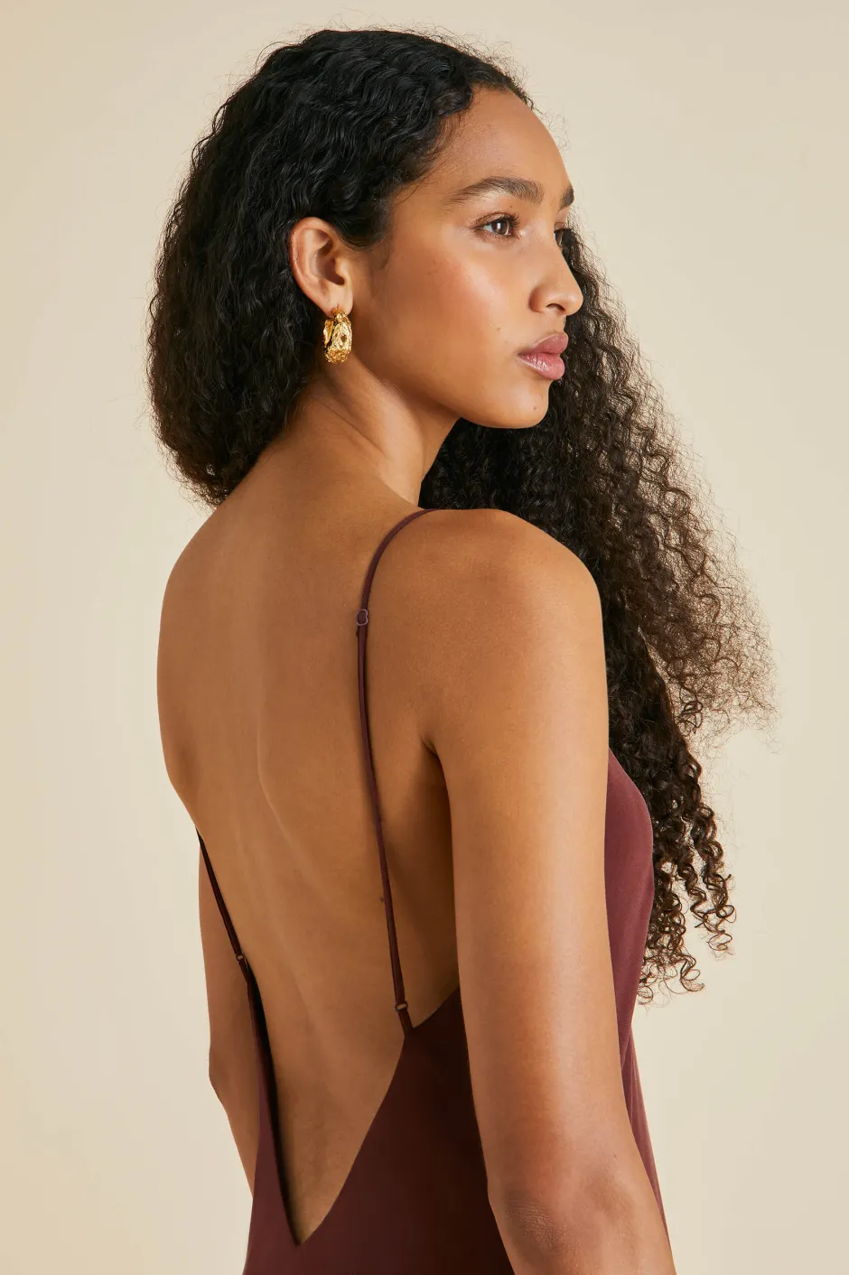 zoya_burgundy_slip_dressin_silk_crpe_de_chine_4.webp Sale Olivia von Halle Zoya Slip Dressin Silk Crêpe de Chine Burgundy